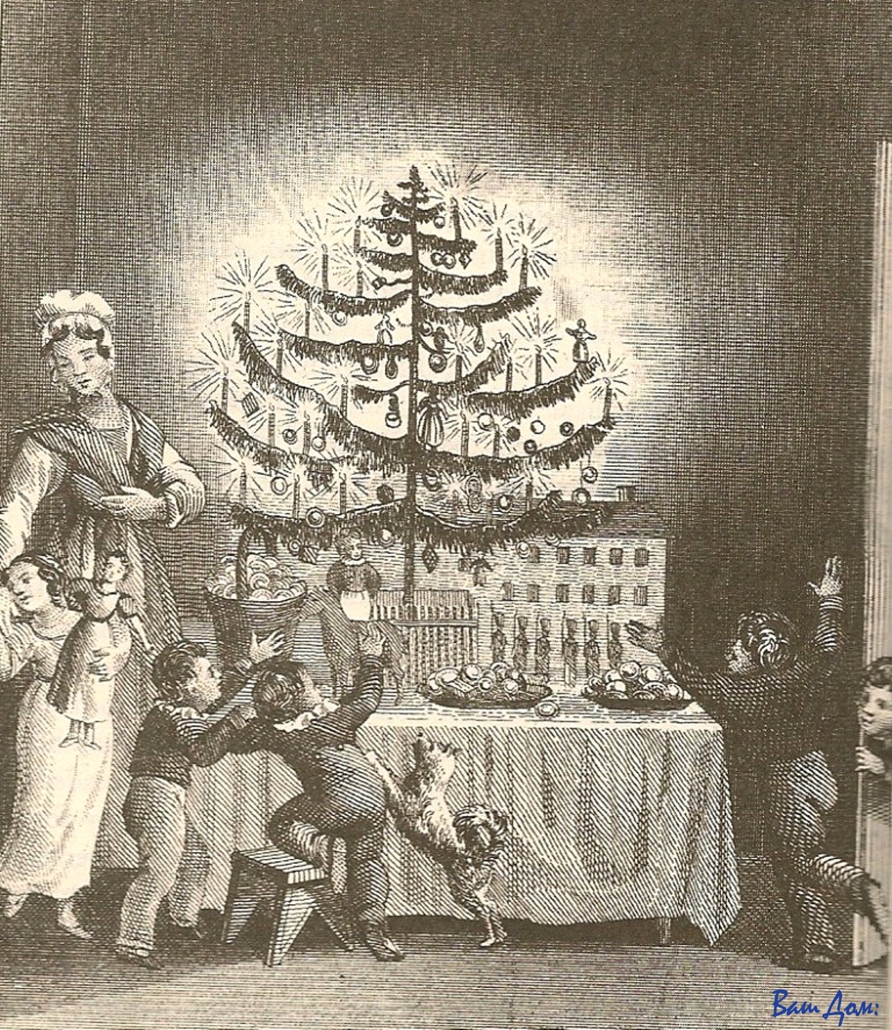 Ёлка1836-print-of-american-christmas-tree