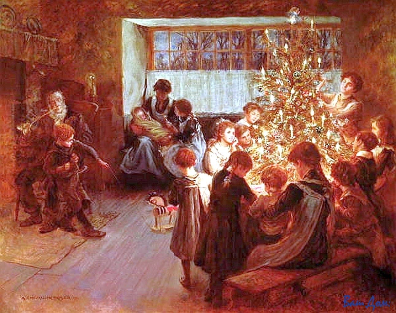 Ёлка Albert_Chevallier_Tayler_-_The_Christmas_Tree_1911